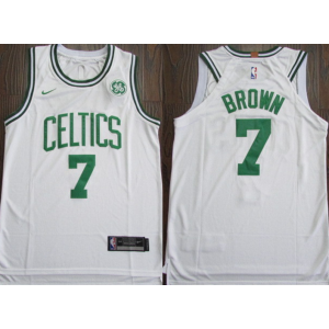 NBA Celtics 7 Jaylen Brown White Nike Men Jersey