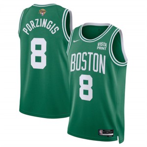 NBA Celtics 8 Kristaps Porzingis Kelly Green 2024 Finals Nike Men Jersey