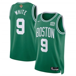 NBA Celtics 9 Derrick White Kelly Green 2024 Finals Nike Men Jersey