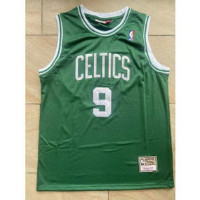 NBA Celtics 9 Rondo Green Throwback Men Jersey