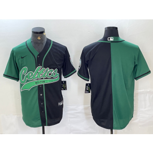 NBA Celtics Blank Black Green Split Vapor Baseball Limited Men Jersey