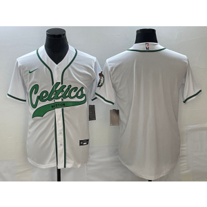 NBA Celtics Blank White Baseball Nike Men Jersey