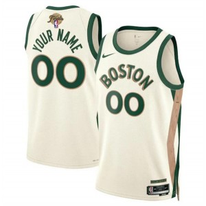 NBA Celtics Customized Cream 2024 Finals Nike Men Jersey