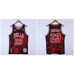NBA Chicago Bulls 23 Jordan Hebru Brantley X M&N 1995-96 Black Men Jersey