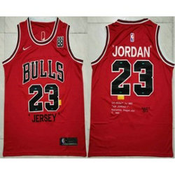NBA Chicago Bulls 23 Michael Jordan Red 85 Anniversary Men Jersey