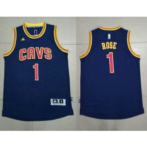 NBA Cleveland Cavaliers 1 Derrick Rose Blue Men Jersey