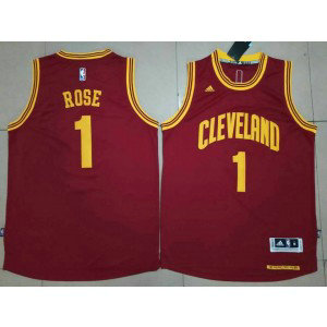 NBA Cleveland Cavaliers 1 Derrick Rose Red Men Jersey