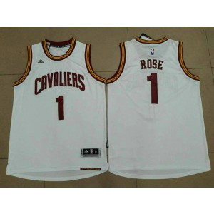 NBA Cleveland Cavaliers 1 Derrick Rose White Men Jersey