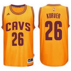 NBA Cleveland Cavaliers 26 Kyle Korver Yellow Swingman Men Jersey