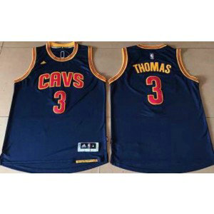 NBA Cleveland Cavaliers 3 Isaiah Thomas Navy Blue Men Jersey