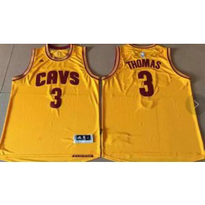NBA Cleveland Cavaliers 3 Isaiah Thomas Yellow Men Jersey
