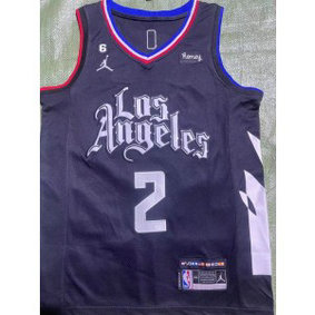 NBA Clipper 2 Kawhi Leonard Black 2022-23 New Jodan Men Jersey