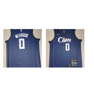 NBA Clippers 0 Russell Westbrook 2024 City Blue Nike Men Jersey