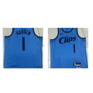 NBA Clippers 1 Harden Blue Nike Men Jersey