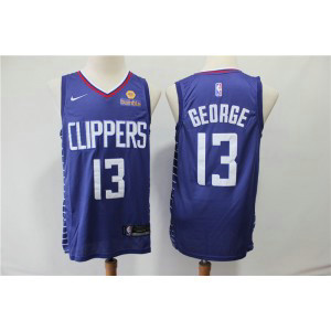 NBA Clippers 13 Paul George Blue Swingman Nike Men Jersey