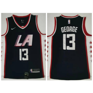 NBA Clippers 13 Paul George Navy City Edition Swingman Nike Men Jersey