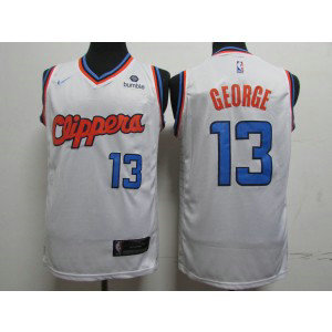NBA Clippers 13 Paul George White City Edition Nike Men Jersey 1