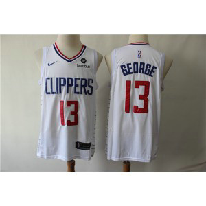 NBA Clippers 13 Paul George White Swingman Nike Men Jersey