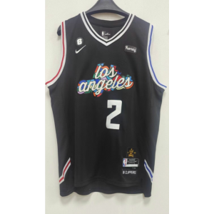 NBA Clippers 2 Kawhi Leonard Black 2022-23 New Nike Men Jersey