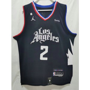 NBA Clippers 2 Kawhi Leonard Black Jordan Men Jersey