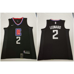 NBA Clippers 2 Kawhi Leonard Black Swingman Nike Men Jersey