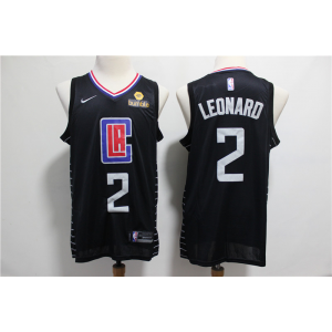 NBA Clippers 2 Kawhi Leonard Black Swingman Nike Men Jersey With Logo