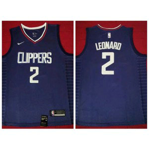 NBA Clippers 2 Kawhi Leonard Navy Blue Nike Men Jersey