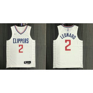 NBA Clippers 2 Kawhi Leonard White New AU Style Men Jersey