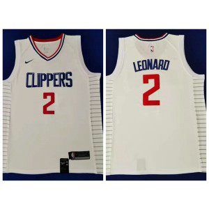 NBA Clippers 2 Kawhi Leonard White Nike Men Jersey 1