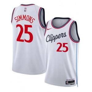 NBA Clippers 25 Ben Simmons White 2024-25 Nike Men Jersey