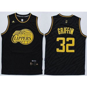 NBA Clippers 32 Blake Griffin Black Precious Metals Men Jersey