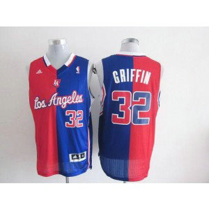 NBA Clippers 32 Blake Griffin Red Blue Split Men Jersey