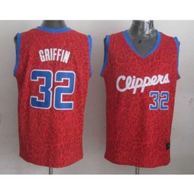 NBA Clippers 32 Blake Griffin Red Crazy Light Men Jersey