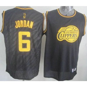 NBA Clippers 6 DeAndre Jordan Black Precious Metals Men Jersey