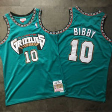 NBA Grizzlies 10 Mike Bibby Teal 1998-99 Hardwood Classics Men Jersey