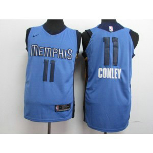 NBA Grizzlies 11 Mike Conley Light Blue Nike Authentic Men Jersey
