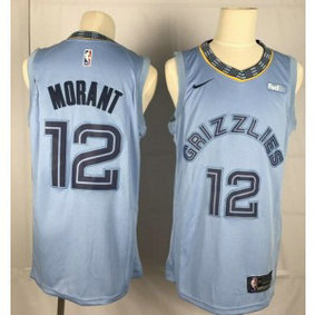 NBA Grizzlies 12 Ja Morant Blue 2019 Draft Nike Men Jersey