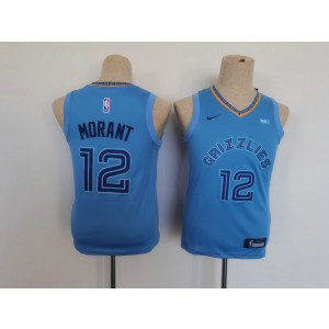 NBA Grizzlies 12 Ja Morant Blue Youth Jersey