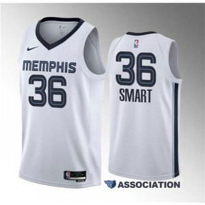 NBA Grizzlies 36 Marcus Smart White 2023 Draft Association Edition Nike Men Jersey