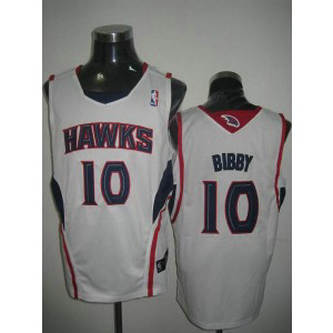 NBA Hawks 10 Mike Bibby White Men Jersey