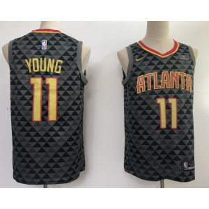 NBA Hawks 11 Trae Young Black 2018 NBA Draft Nike Men Jersey