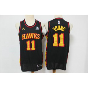 NBA Hawks 11 Trae Young Black 2020 New Men Jersey