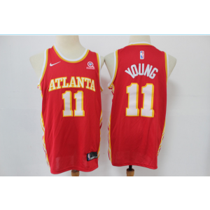 NBA Hawks 11 Trae Young Red 2020 Men Jersey