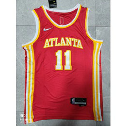 NBA Hawks 11 Trae Young Red 75th Anniversary Men Jersey