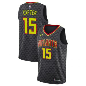 NBA Hawks 15 Vince Carter Black Nike Men Jersey