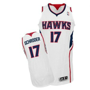 NBA Hawks 17 Dennis Schroder White Revolution 30 Men Jersey