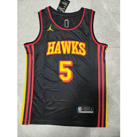 NBA Hawks 5 Murray Black Jordan Men Jersey