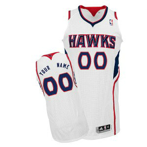 NBA Hawks White Customized Men Jersey