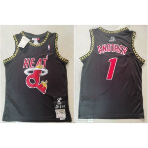 NBA Heat 1 Another Black Hardwood Classics B_R Men Jersey