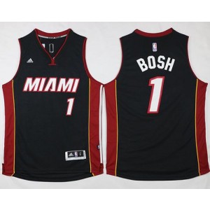 NBA Heat 1 Chris Bosh Black Men Jersey